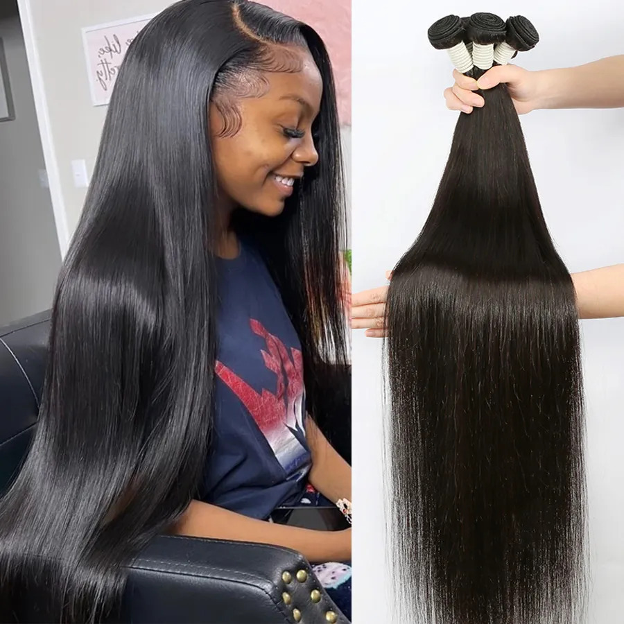 10A Nature Color Remy Hair Bundles 3pieces 100% Human Hair